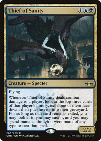 Thief of Sanity [Guilds of Ravnica Promos] | Dumpster Cat Games