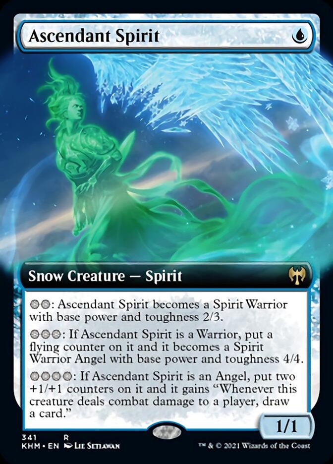 Ascendant Spirit (Extended Art) [Kaldheim] | Dumpster Cat Games