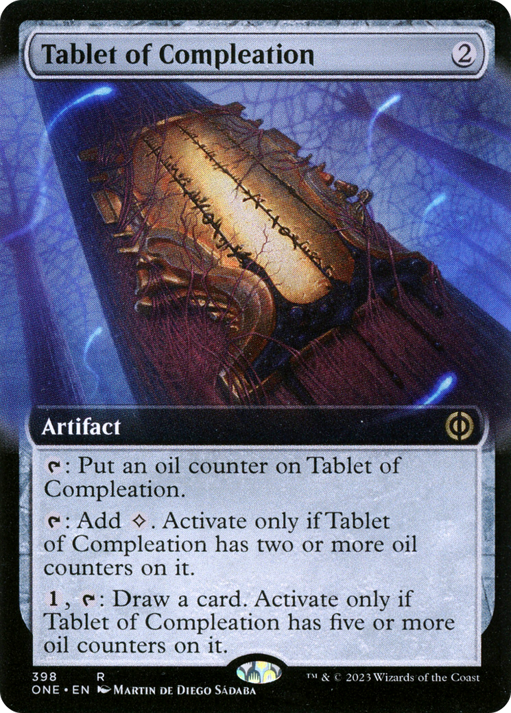 Tablet of Compleation (Extended Art) [Phyrexia: All Will Be One] | Dumpster Cat Games