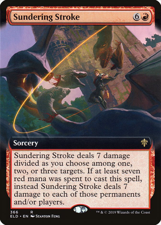 Sundering Stroke (Extended Art) [Throne of Eldraine] | Dumpster Cat Games