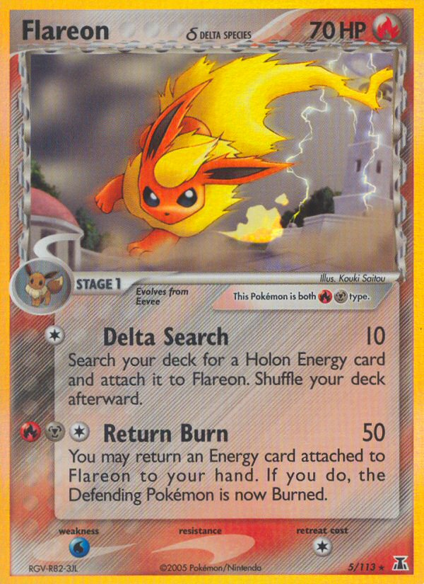 Flareon (5/113) (Delta Species) [EX: Delta Species] | Dumpster Cat Games