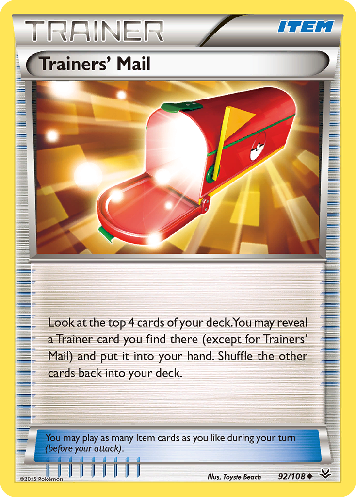 Trainers' Mail (92/108) [XY: Roaring Skies] | Dumpster Cat Games