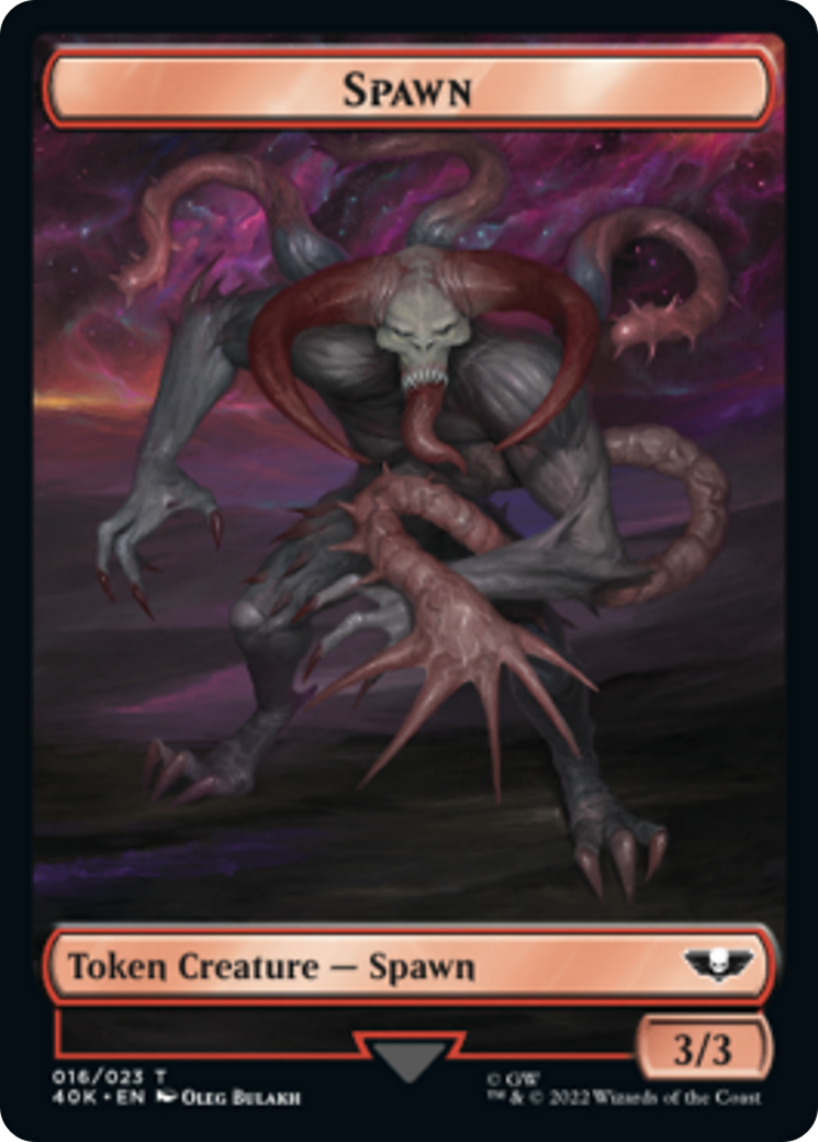 Spawn // Plaguebearer of Nurgle (Surge Foil) [Universes Beyond: Warhammer 40,000 Tokens] | Dumpster Cat Games