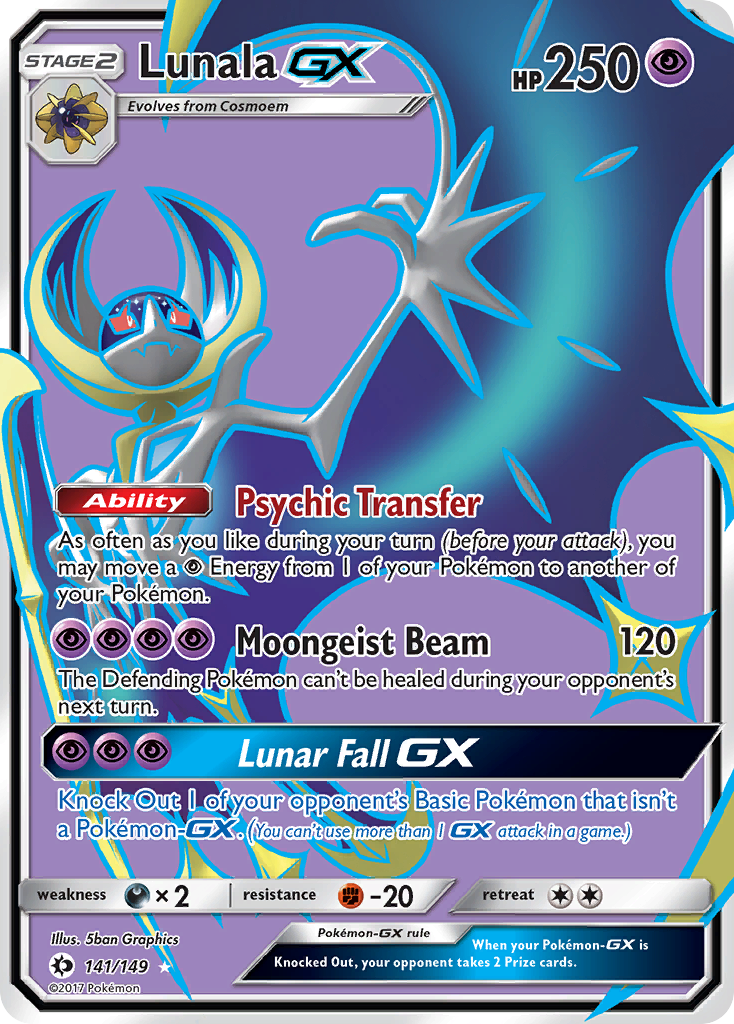 Lunala GX (141/149) [Sun & Moon: Base Set] | Dumpster Cat Games