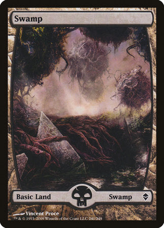 Swamp (241) - Full Art [Zendikar] | Dumpster Cat Games