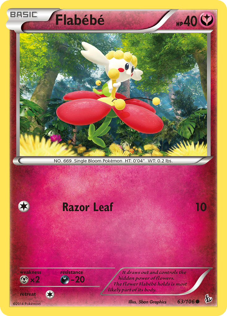 Flabebe (63/106) [XY: Flashfire] | Dumpster Cat Games