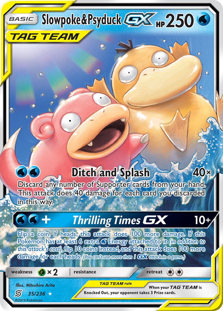 Slowpoke & Psyduck GX (35/236) [Sun & Moon: Unified Minds] | Dumpster Cat Games