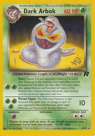 Dark Arbok (19/82) (W Stamped Promo) [Team Rocket Unlimited] | Dumpster Cat Games