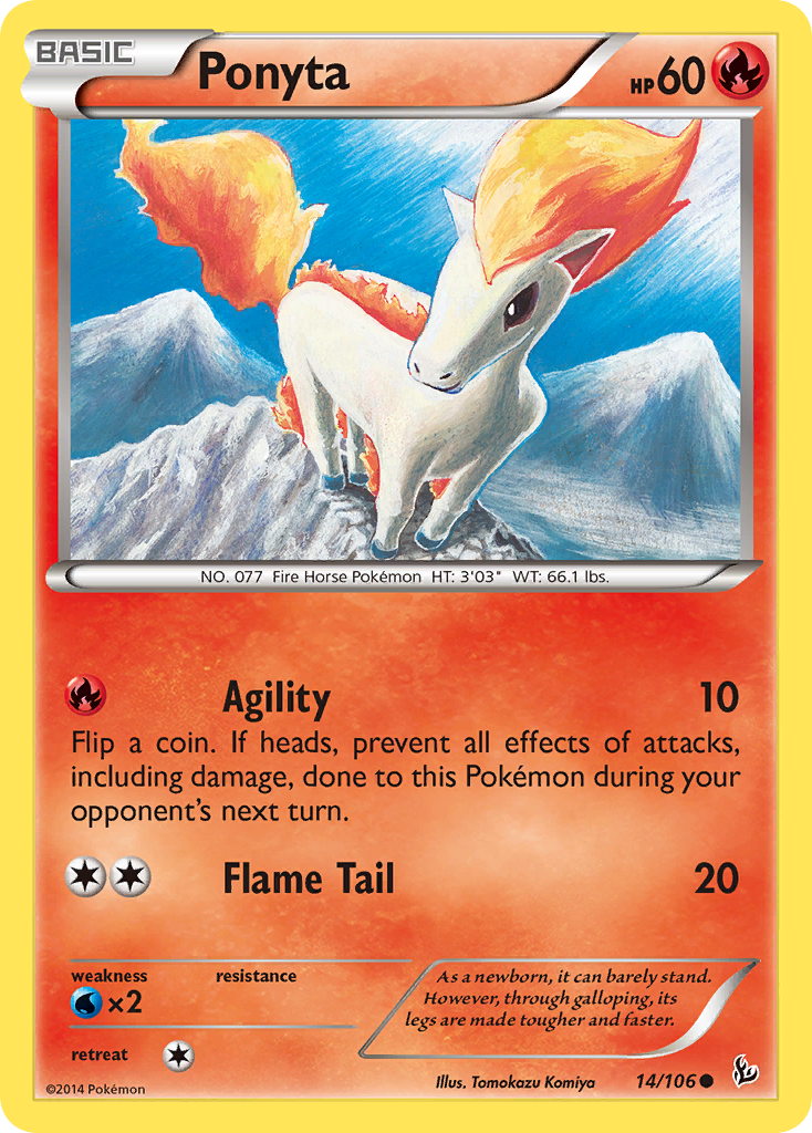 Ponyta (14/106) [XY: Flashfire] | Dumpster Cat Games