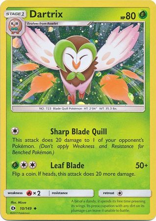 Dartrix (10/149) (Cosmos Holo) [Sun & Moon: Base Set] | Dumpster Cat Games