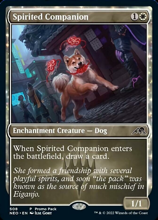 Spirited Companion (Promo Pack) [Kamigawa: Neon Dynasty Promos] | Dumpster Cat Games