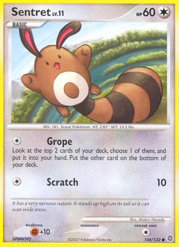 Sentret (104/132) [Diamond & Pearl: Secret Wonders] | Dumpster Cat Games