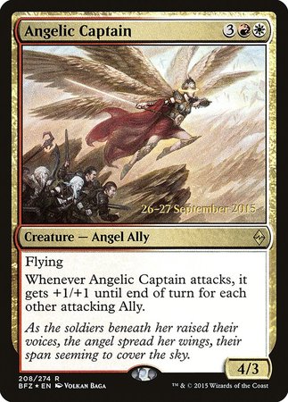 Angelic Captain [Battle for Zendikar Promos] | Dumpster Cat Games