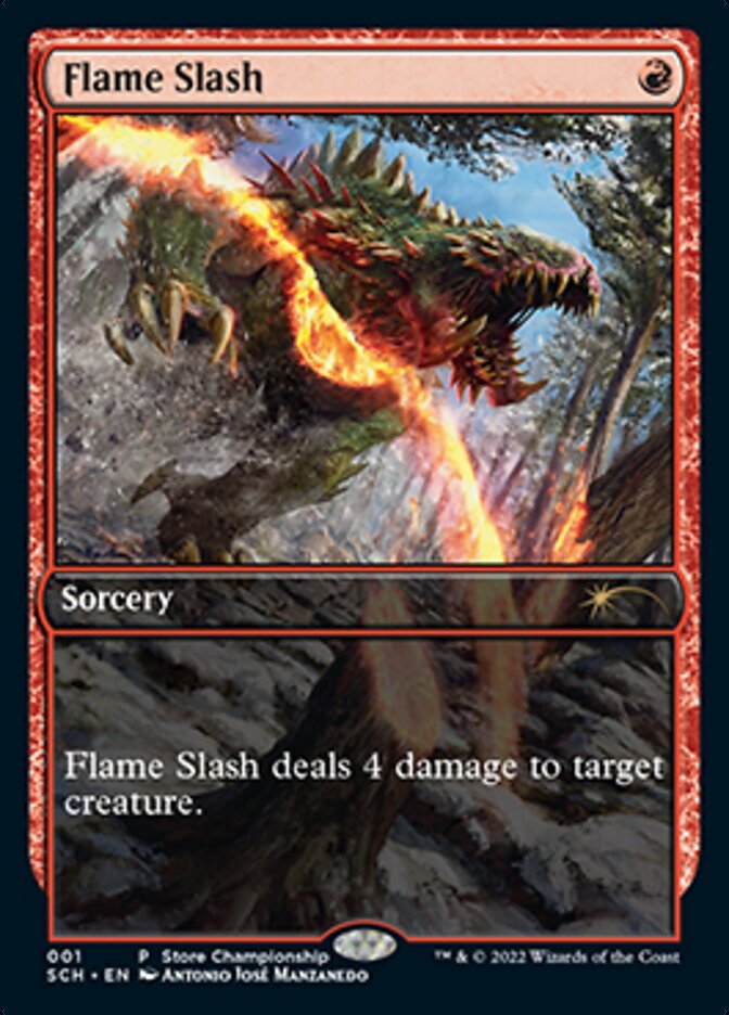 Flame Slash (Extended Art) [Store Championships 2022] | Dumpster Cat Games