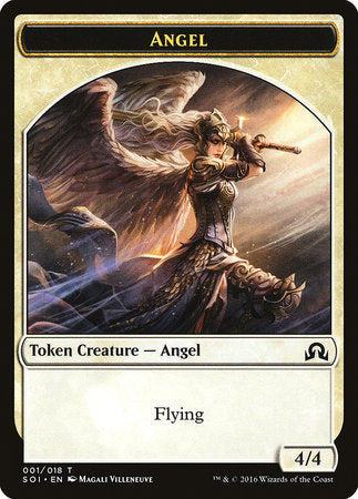 Angel Token [Shadows over Innistrad Tokens] | Dumpster Cat Games