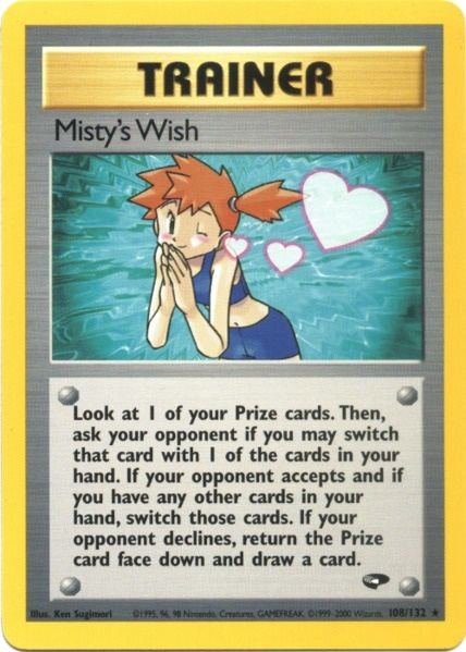 Misty's Wish (108/132) [Gym Challenge Unlimited] | Dumpster Cat Games