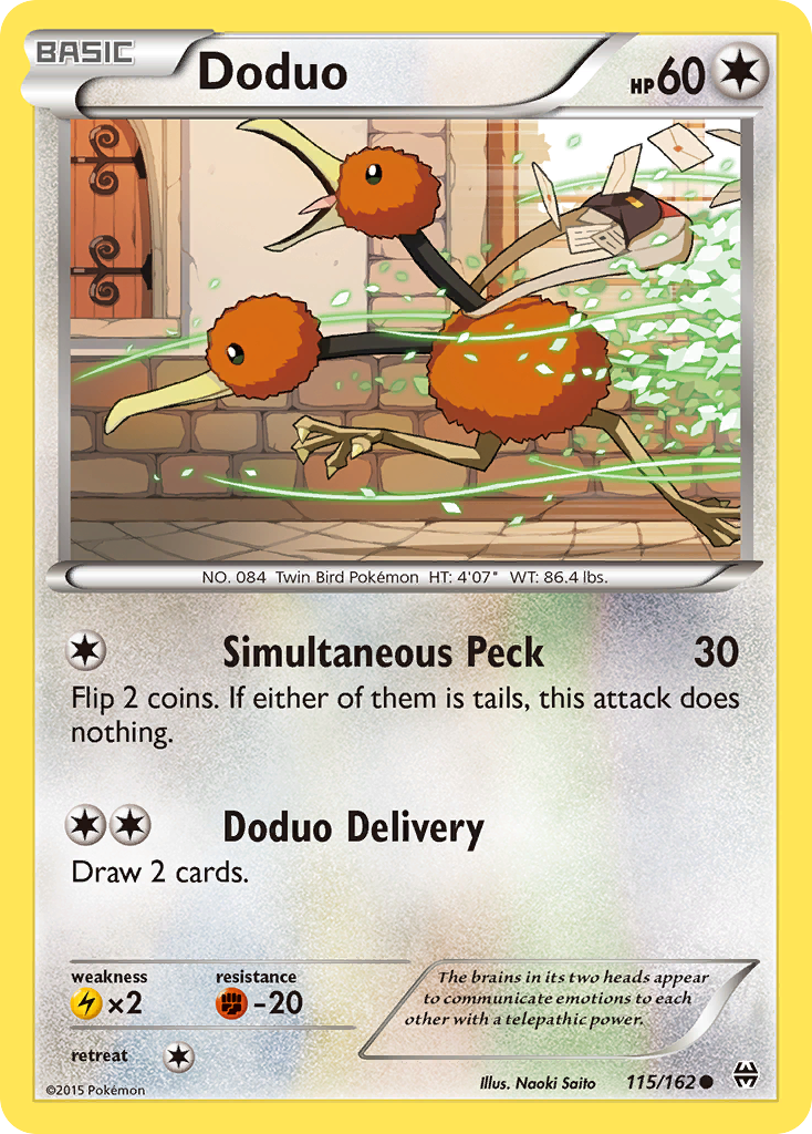 Doduo (115/162) [XY: BREAKthrough] | Dumpster Cat Games