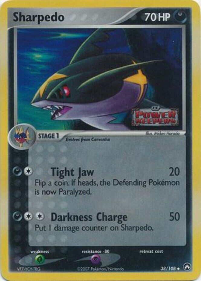 Sharpedo (38/108) (Stamped) [EX: Power Keepers] | Dumpster Cat Games