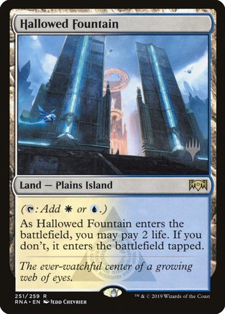 Hallowed Fountain [Ravnica Allegiance Promos] | Dumpster Cat Games