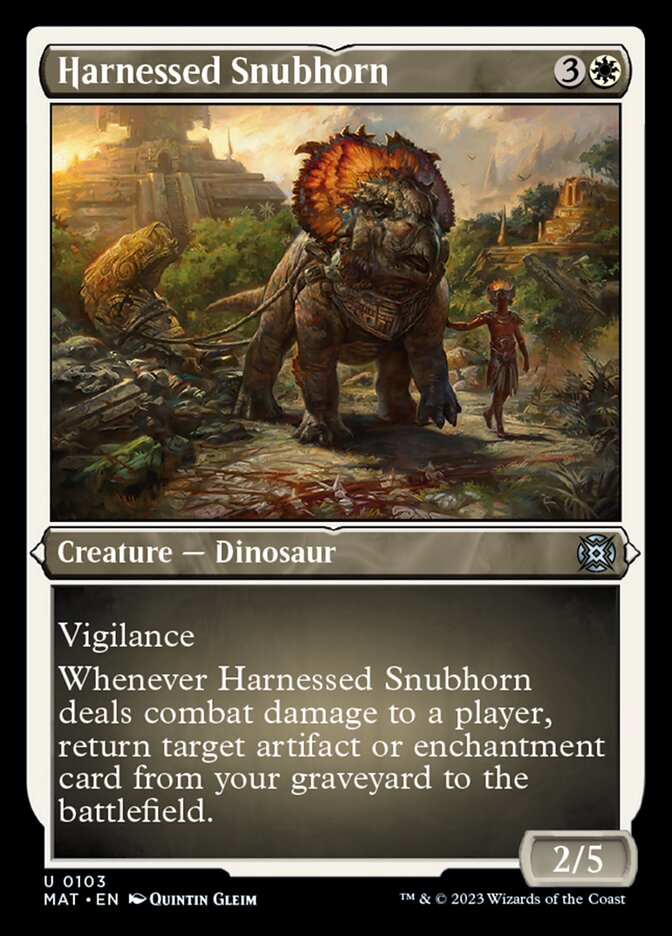 Harnessed Snubhorn (Foil Etched) [March of the Machine: The Aftermath] | Dumpster Cat Games