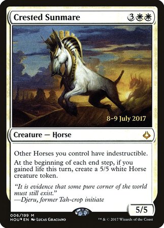 Crested Sunmare [Hour of Devastation Promos] | Dumpster Cat Games