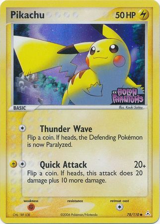 Pikachu (78/110) (Stamped) [EX: Holon Phantoms] | Dumpster Cat Games