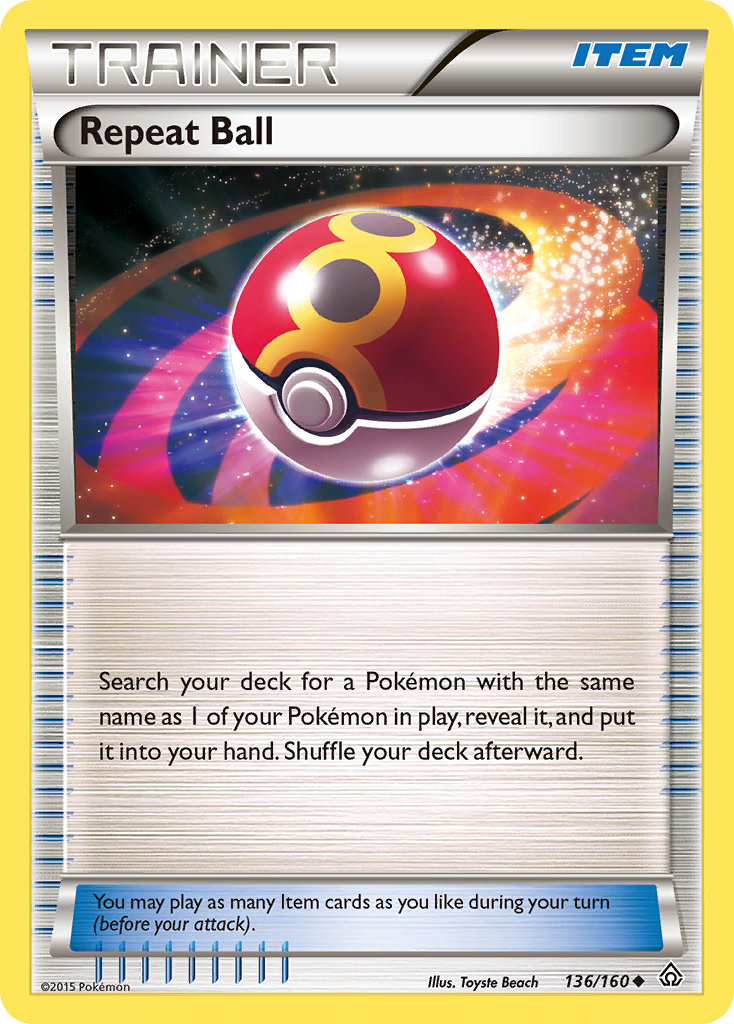 Repeat Ball (136/160) [XY: Primal Clash] | Dumpster Cat Games