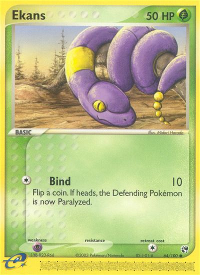 Ekans (64/100) [EX: Sandstorm] | Dumpster Cat Games