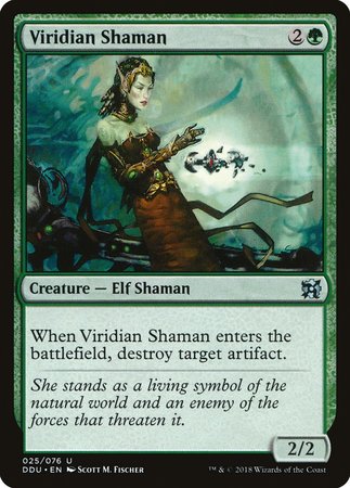 Viridian Shaman [Duel Decks: Elves vs. Inventors] | Dumpster Cat Games