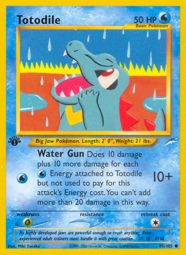 Totodile (85/105) [Neo Destiny 1st Edition] | Dumpster Cat Games