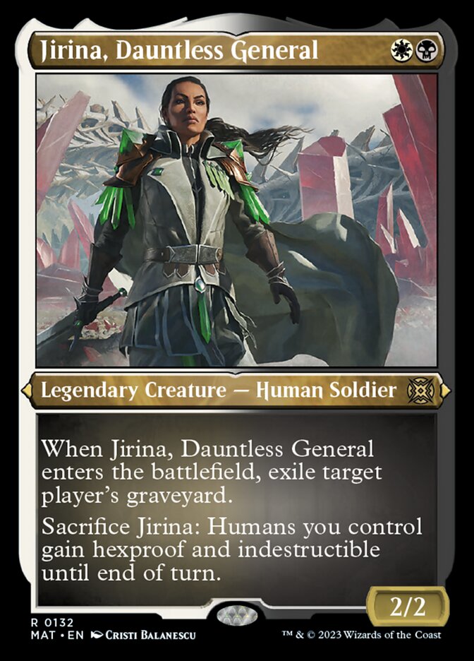 Jirina, Dauntless General (Foil Etched) [March of the Machine: The Aftermath] | Dumpster Cat Games