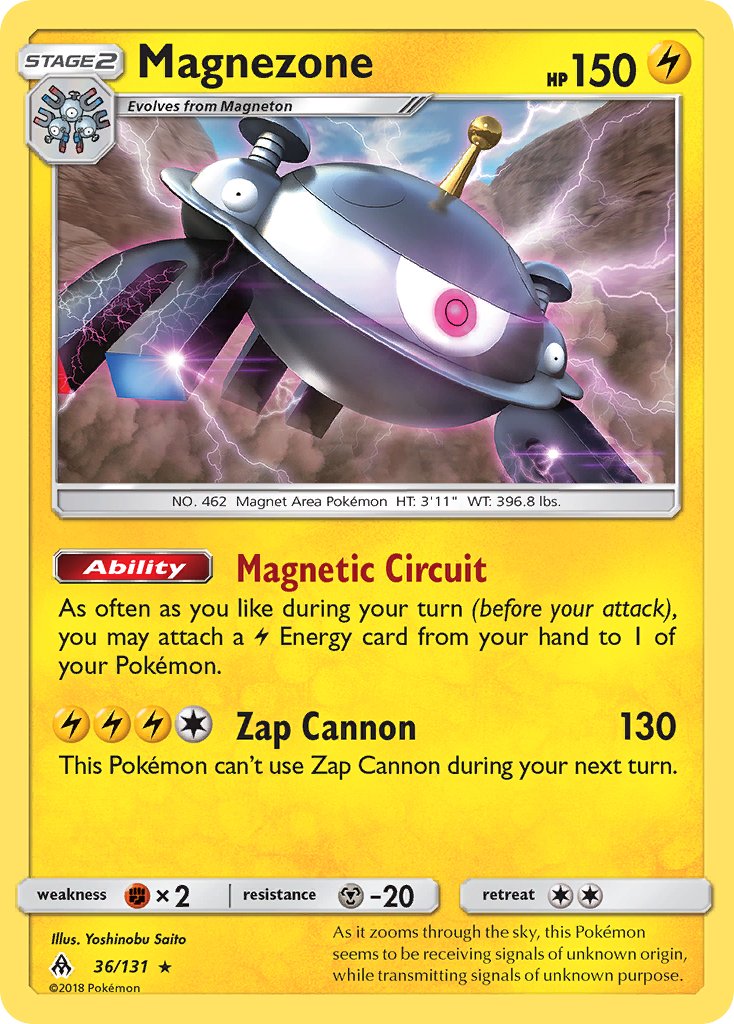 Magnezone (36/131) (Prerelease Kit Exclusive) (Theme Deck Exclusive) [Sun & Moon: Forbidden Light] | Dumpster Cat Games