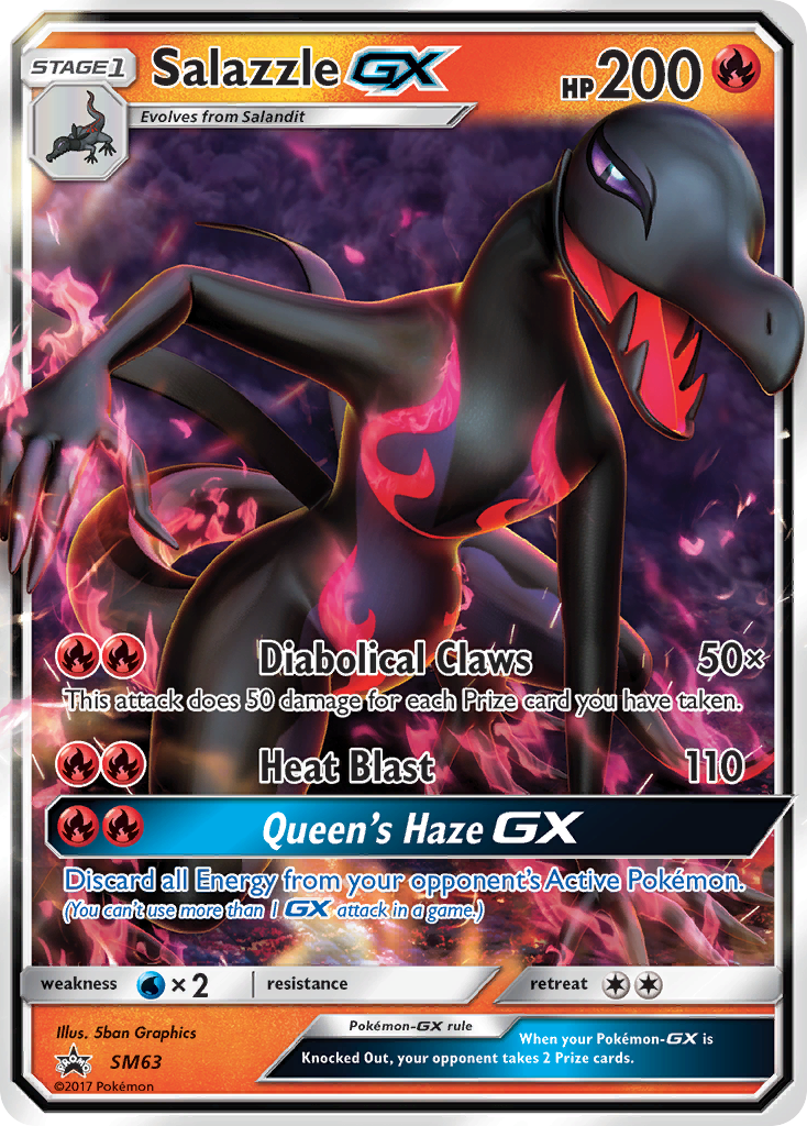 Salazzle GX (SM63) [Sun & Moon: Black Star Promos] | Dumpster Cat Games