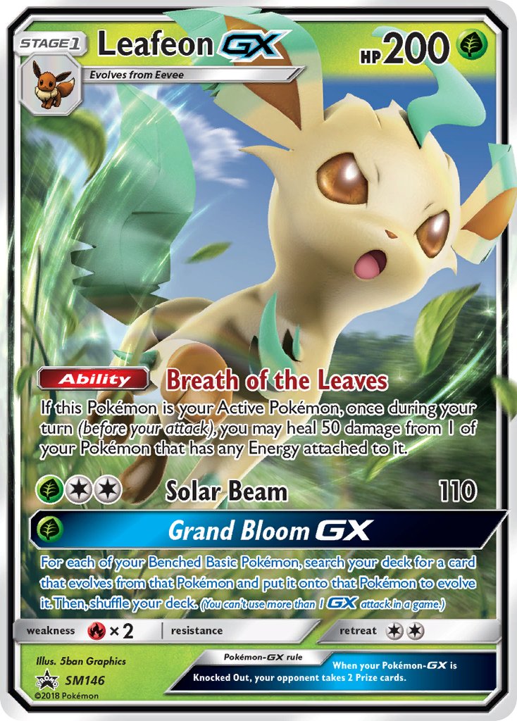 Leafeon GX (SM146) [Sun & Moon: Black Star Promos] | Dumpster Cat Games