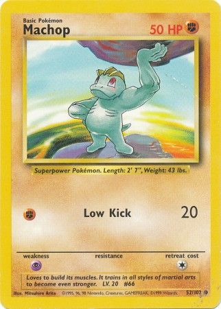 Machop (52/102) [Base Set Unlimited] | Dumpster Cat Games