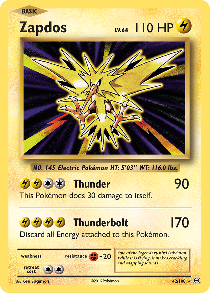 Zapdos (42/108) [XY: Evolutions] | Dumpster Cat Games