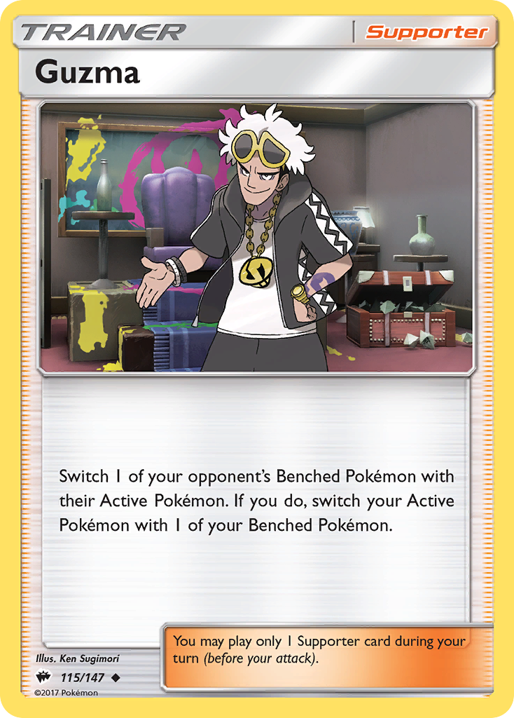 Guzma (115/147) [Sun & Moon: Burning Shadows] | Dumpster Cat Games