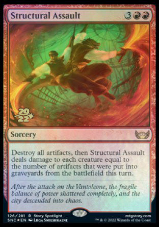 Structural Assault [Streets of New Capenna Prerelease Promos] | Dumpster Cat Games