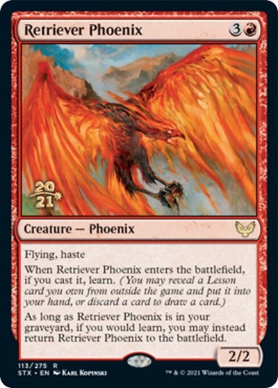 Retriever Phoenix [Strixhaven: School of Mages Prerelease Promos] | Dumpster Cat Games