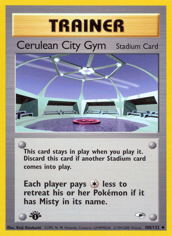 Cerulean City Gym (108/132) [Gym Heroes 1st Edition] | Dumpster Cat Games