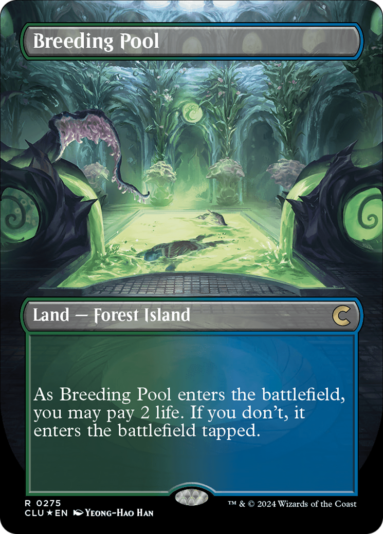 Breeding Pool (Borderless) [Ravnica: Clue Edition] | Dumpster Cat Games