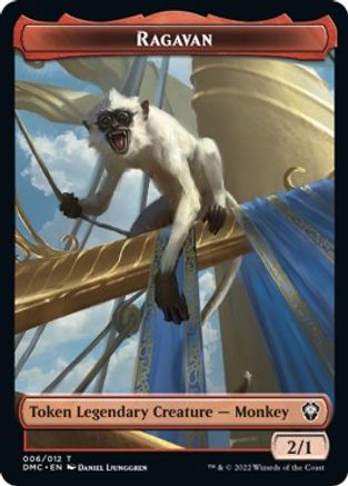 Ragavan // Treasure Double-sided Token [Dominaria United Commander Tokens] | Dumpster Cat Games