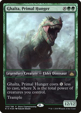 Ghalta, Primal Hunger [Rivals of Ixalan Promos] | Dumpster Cat Games