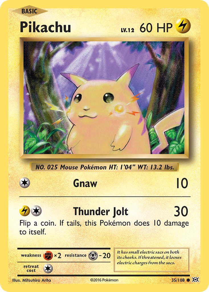 Pikachu (35/108) (Theme Deck Exclusive) (Cracked Ice Holo) [XY: Evolutions] | Dumpster Cat Games