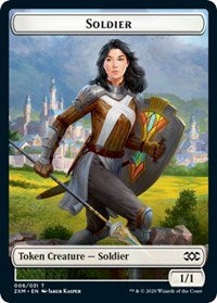 Soldier // Squirrel Double-sided Token [Double Masters Tokens] | Dumpster Cat Games