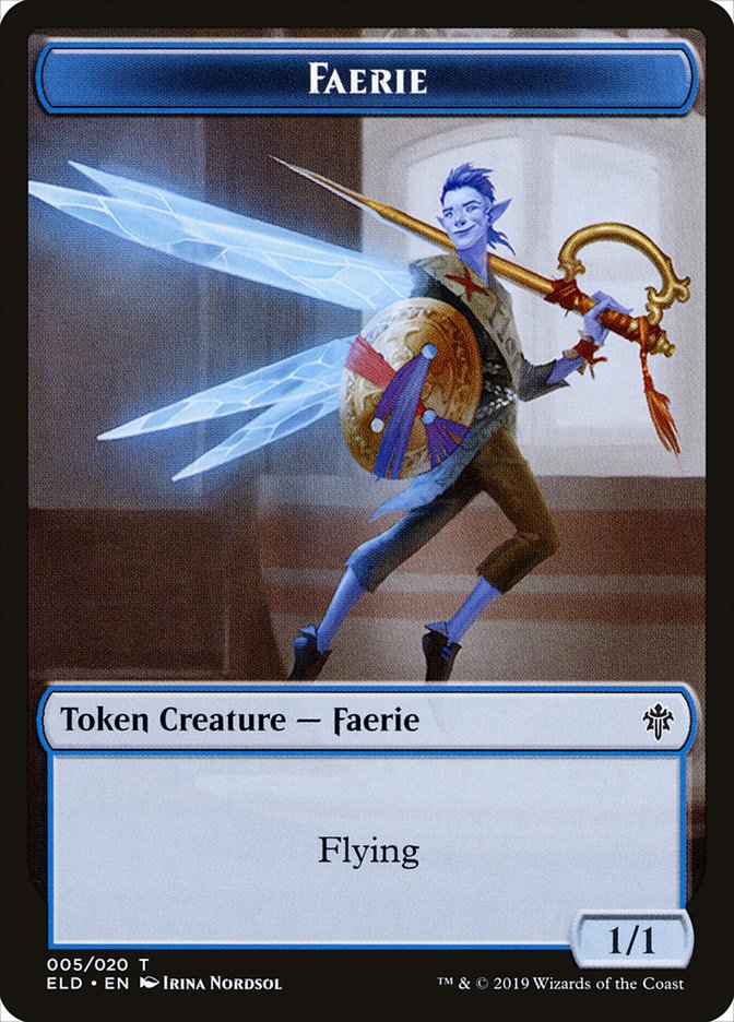 Faerie [Throne of Eldraine Tokens] | Dumpster Cat Games