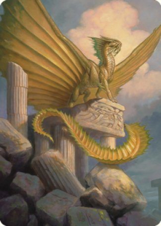 Ancient Gold Dragon Art Card (05) [Commander Legends: Battle for Baldur's Gate Art Series] | Dumpster Cat Games