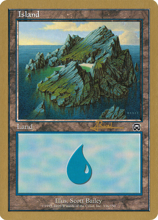 Island (ar336a) (Antoine Ruel) [World Championship Decks 2001] | Dumpster Cat Games