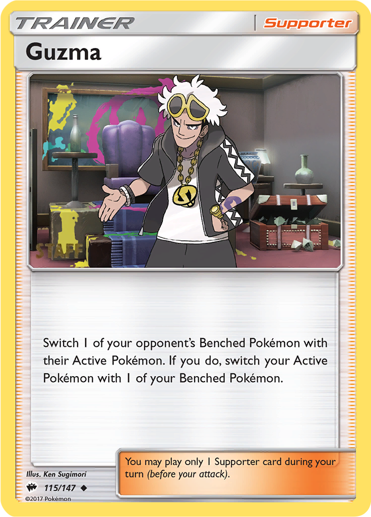 Guzma (115/147) (Regional Championships Staff) [Sun & Moon: Burning Shadows] | Dumpster Cat Games