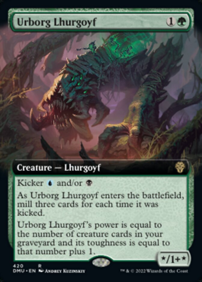 Urborg Lhurgoyf (Extended Art) [Dominaria United] | Dumpster Cat Games